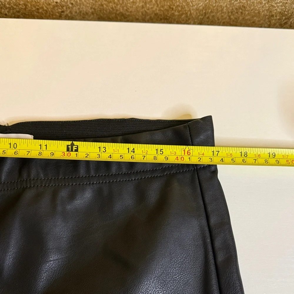 H&M Black Leather Pants size 14